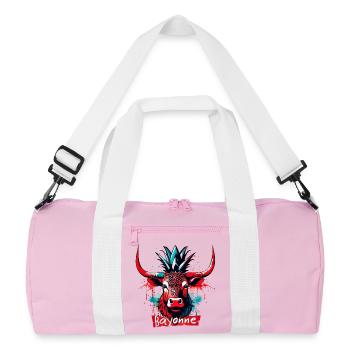 Féria de Bayonne ! Festayre - Sac de sport recyclé - rose/blanc - Devant