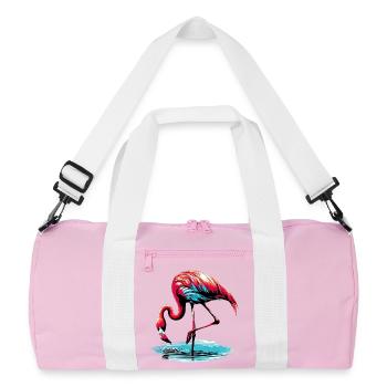 Pink flamingo - Recycled Duffel Bag - pink/white - Front