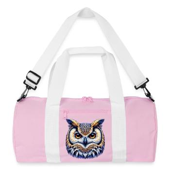 Owl - Recycled Duffel Bag - pink/white - Front