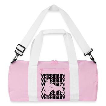 Vétérinaire - Sac de sport recyclé - rose/blanc - Devant