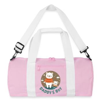 Daddy's boy - Recycled Duffel Bag - pink/white - Front