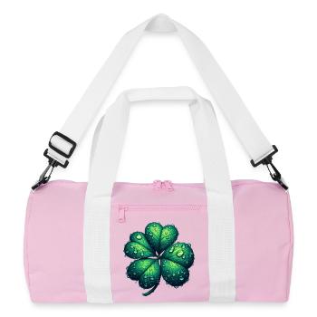 Trèfle à quatre feuilles - Sac de sport recyclé - rose/blanc - Devant