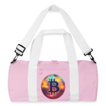 Spectacular Bitcoin - Recycled Duffel Bag - pink/white - Front