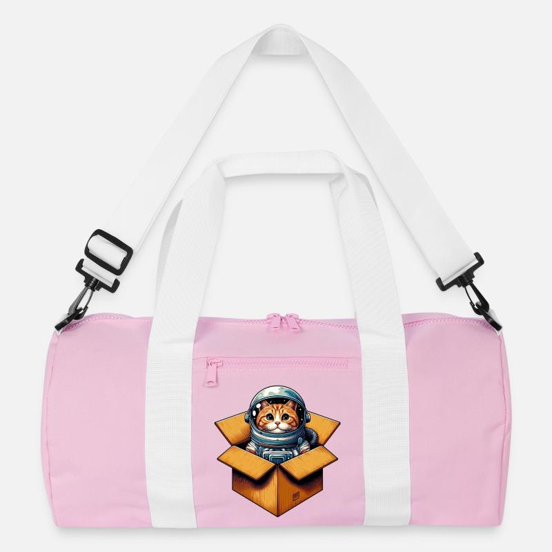 Astronaut Katze Recycelte Duffel Bag