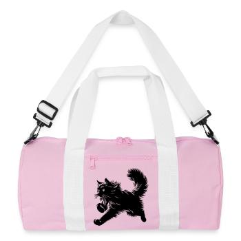 Chat des forêts norvégiennes - Sac de sport recyclé - rose/blanc - Devant