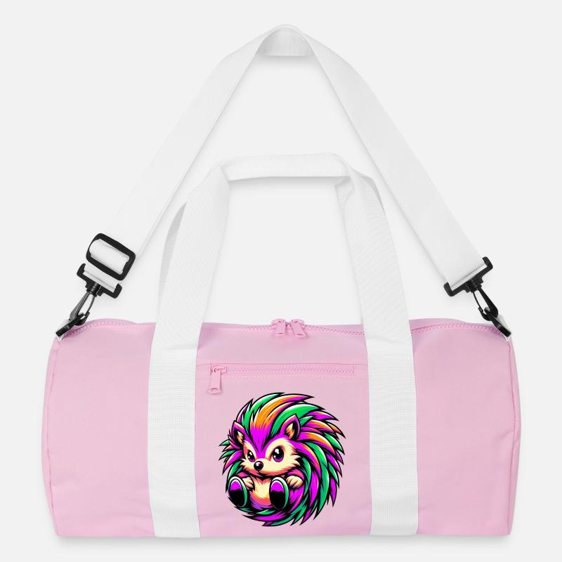Igel - Recycelte Duffel Bag - Rosa/Weiß