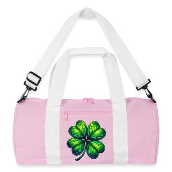 Trèfle à quatre feuilles - Sac de sport recyclé - rose/blanc - Devant