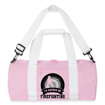 Dicton de pompier - Sac de sport recyclé - rose/blanc - Devant