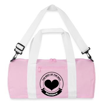 Best Mom - Mother's Day - Recycled Duffel Bag - pink/white - Front