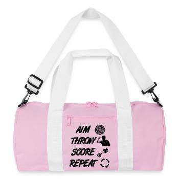 Dart Zeitplan - Recycelte Duffel Bag - Rosa/Weiß - Vorne