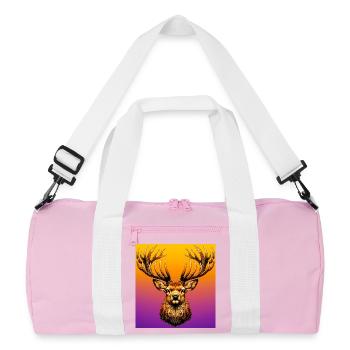 Deer - Recycled Duffel Bag - pink/white - Front