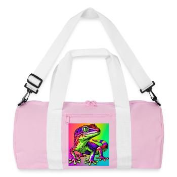 Gecko - Sac de sport recyclé - rose/blanc - Devant