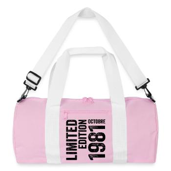 1981  - Recycelte Duffel Bag - Rosa/Weiß - Vorne