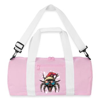 Tarantula Christmas Funny - Recycled Duffel Bag - pink/white - Front