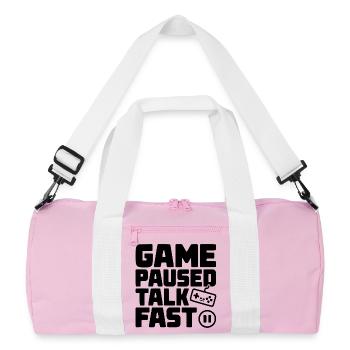Le jeu a mis en pause Parler vite - Sac de sport recyclé - rose/blanc - Devant
