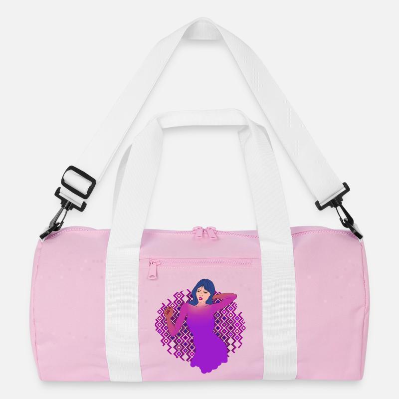 Tanzen - Recycelte Duffel Bag - Rosa/Weiß