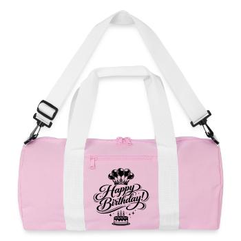 Joyeux anniversaire - Sac de sport recyclé - rose/blanc - Devant