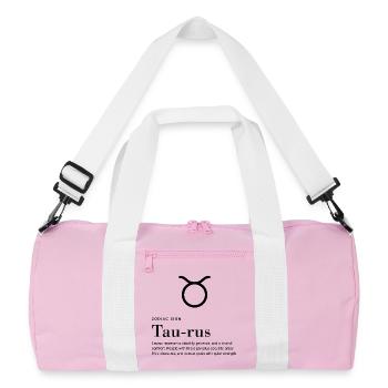 Taurus - Zodiac sign - Recycelte Duffel Bag - Rosa/Weiß - Vorne