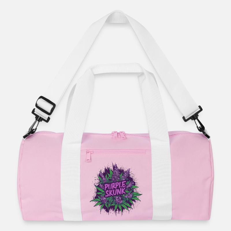 Purple Skunk Recycled Duffel Bag