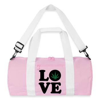 Love weed cannabis  - Sac de sport recyclé - rose/blanc - Devant