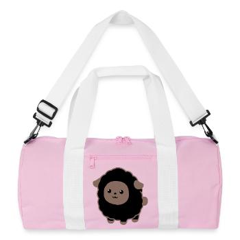 Mouton noir - Sac de sport recyclé - rose/blanc - Devant