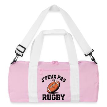 Je Peux Pas J'ai Rugby - Sac de sport recyclé - rose/blanc - Devant