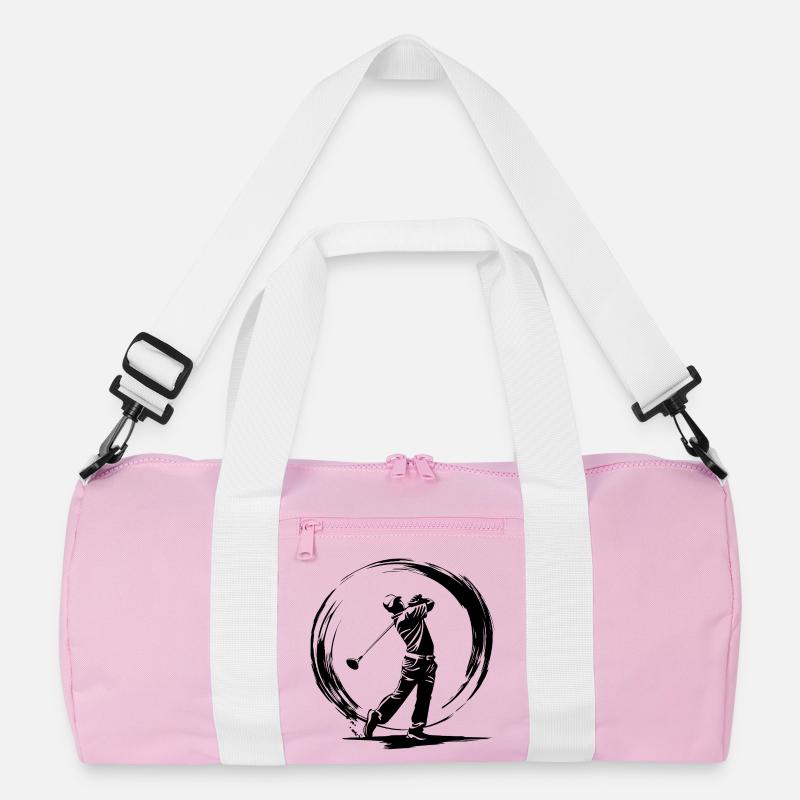 Golfer Mann Silhouette Recycelte Duffel Bag