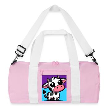 vache - Sac de sport recyclé - rose/blanc - Devant