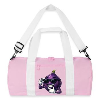 Coole Feige Cartoon Comic Obst Sommer Frucht - Recycelte Duffel Bag - Rosa/Weiß - Vorne