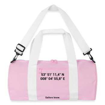 Red Sand Lighthouse - Maritime North Sea Baltic Sea - Recycled Duffel Bag - pink/white - Front
