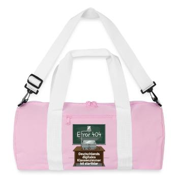 La salle de classe numérique allemande est prête à être lancée - Sac de sport recyclé - rose/blanc - Devant
