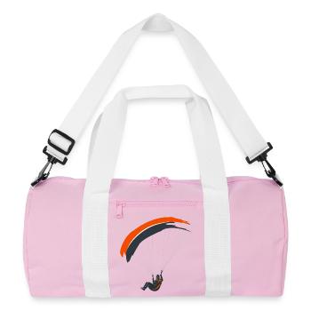 Paragliding Silhouette Adventure Freedom - Recycled Duffel Bag - pink/white - Front