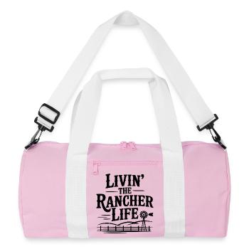 Vivre la vie de fermier - Sac de sport recyclé - rose/blanc - Devant