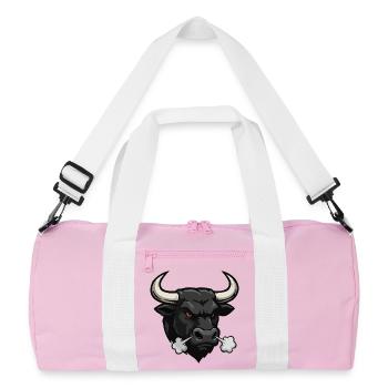 Fumée de Taureau Sombre - Sac de sport recyclé - rose/blanc - Devant