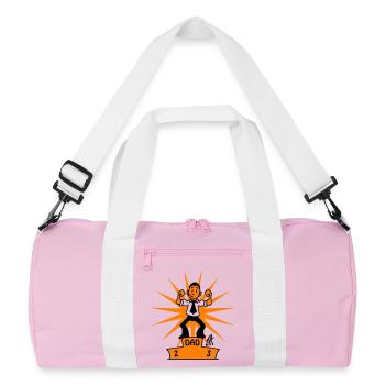 Vatertag - Recycelte Duffel Bag - Rosa/Weiß - Vorne