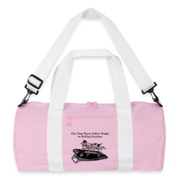 City Dogs Black - Recycled Duffel Bag - pink/white - Front