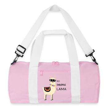NO DRAMA LAMA - Recycled Duffel Bag - pink/white - Front