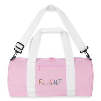 Cadeau pour l’hôtesse de l’air - Cadeau pour l’hôtesse de l’air - Sac de sport recyclé - rose/blanc - Devant