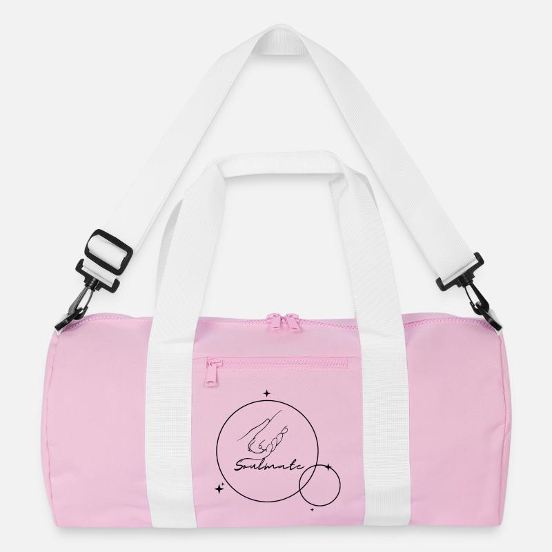Soulmate - Recycelte Duffel Bag - Rosa/Weiß
