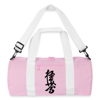 Kyokushinkai Zeichen - Recycelte Duffel Bag - Rosa/Weiß - Vorne