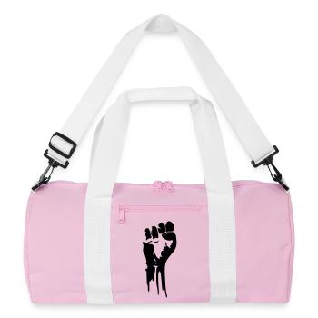 Faust- BLACK - Recycelte Duffel Bag - Rosa/Weiß - Vorne
