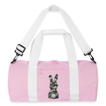 Hase von hinten Camouflage Kappe Cap Tarnfarben - Recycelte Duffel Bag - Rosa/Weiß - Vorne
