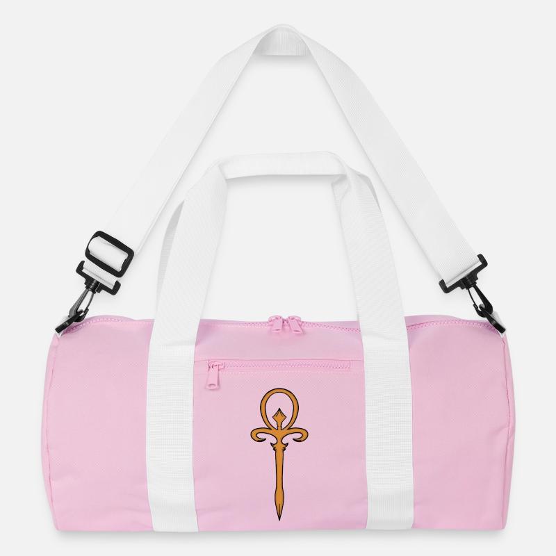 mystisches Symbol - Recycelte Duffel Bag - Rosa/Weiß