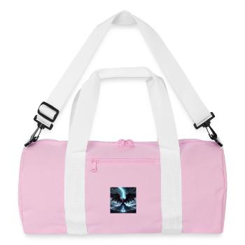 Drachensturm über Mondkuppe - Recycelte Duffel Bag - Rosa/Weiß - Vorne