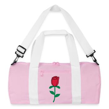 roses - Sac de sport recyclé - rose/blanc - Devant