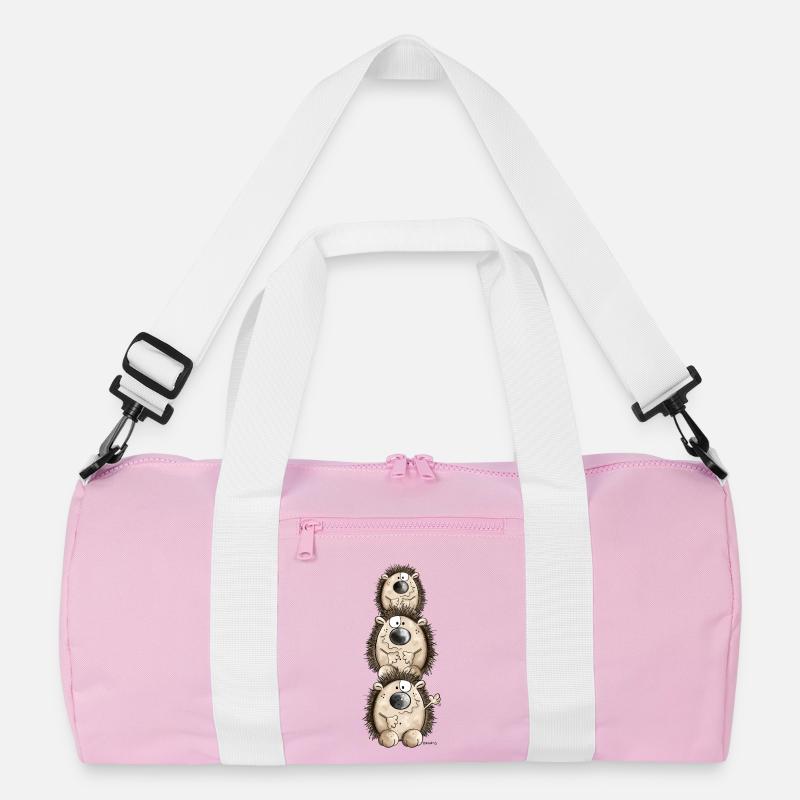 Funny Hedgehogs Recycled Duffel Bag