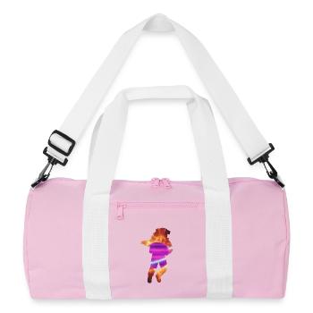 Leap through Neon Nebula - Recycled Duffel Bag - pink/white - Front
