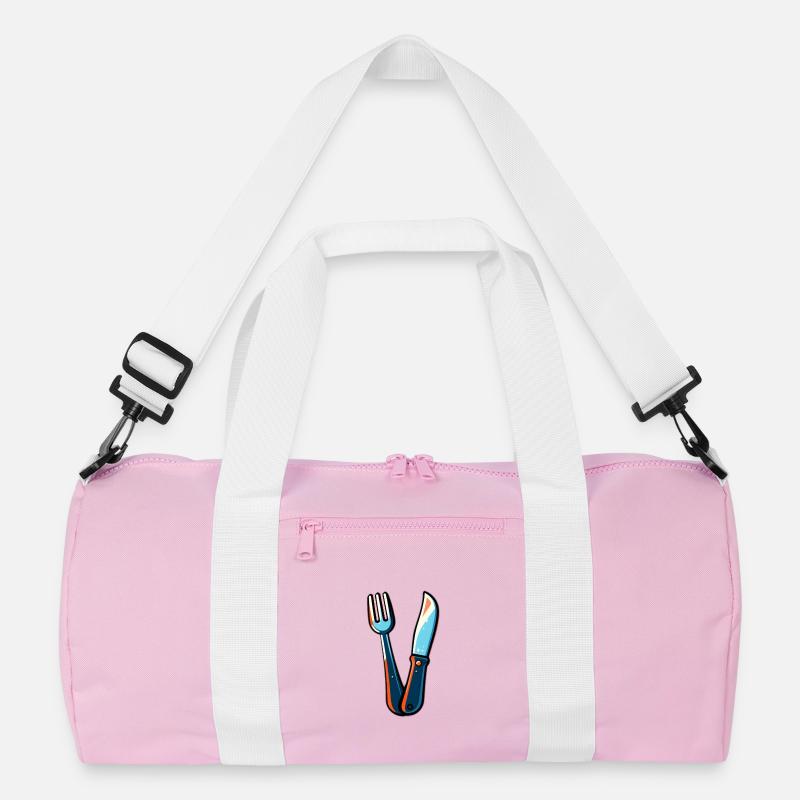 Besteck Messer Gabel bunt Recycelte Duffel Bag