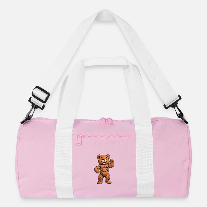 Teddy Machine Tattoo Bear Recycled Duffel Bag
