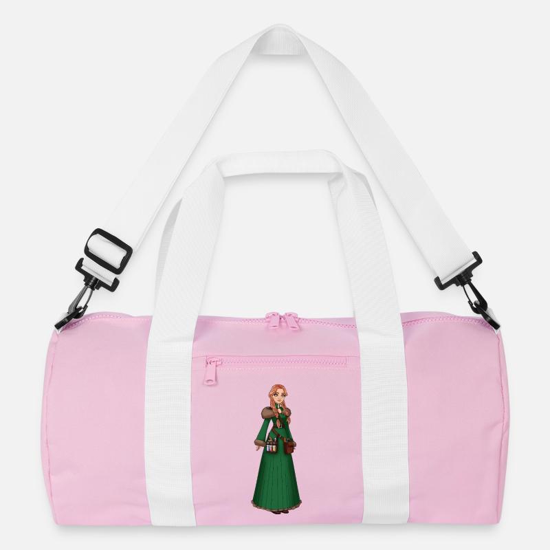 Silvaria - Recycelte Duffel Bag - Rosa/Weiß